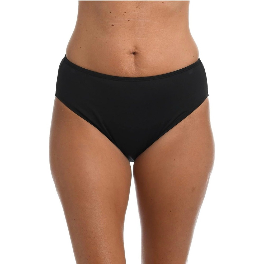 24th & Ocean Solid Mid Waist Hipster Bikini‎ Swimsuit Bottoms large